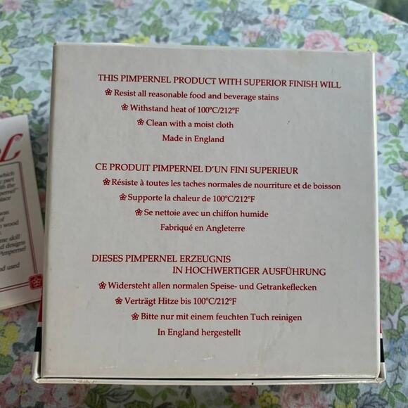 Vintage Pimpernel Alphabet Magnolia Coasters "M" – Set of 5, England - Picture 5 of 8